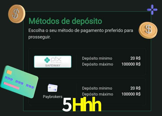 O cassino 5Hhh oferece uma grande variedade de métodos de pagamento